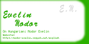 evelin modor business card